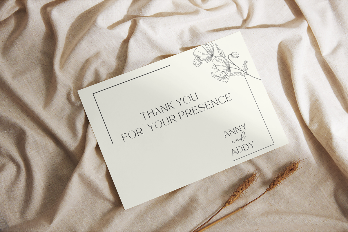 Minimalist Wedding Invitation Suite!, a Print Template by TheSimplySereneShop (Photo 4 of 5)