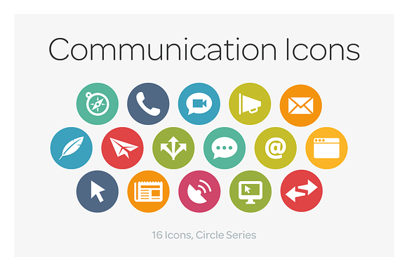Circle Icons: Communication preview 4