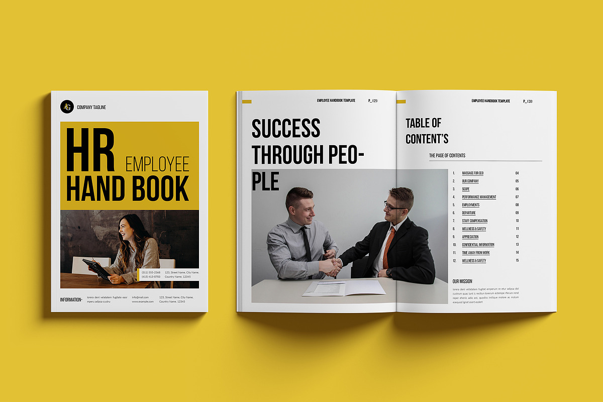 Employee Hand-Book || Canva Template, a Brochure Template by GoldenGrid Studio (Photo 3 of 11)