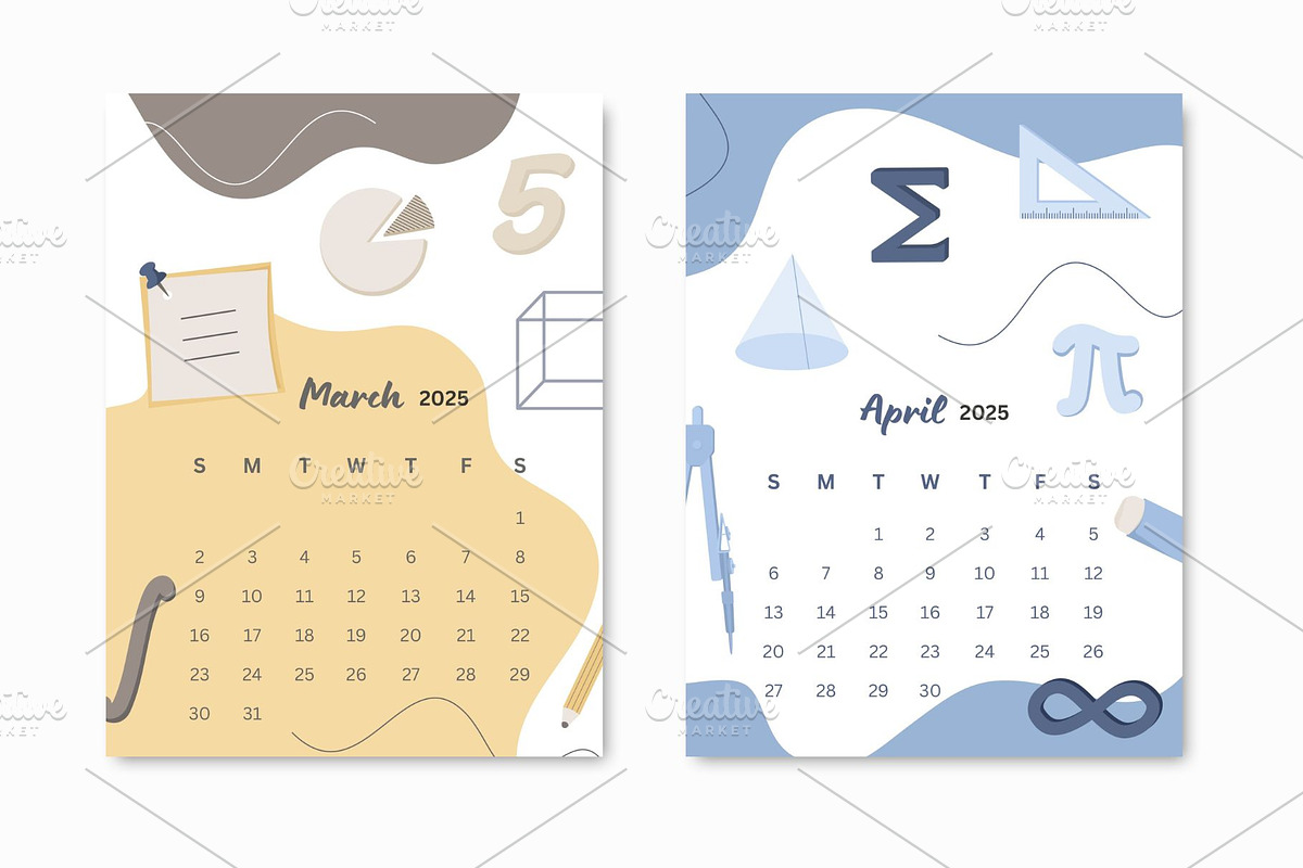 2025 Calendar-School Theme, a Presentation Template by ryelart.design (Photo 7 of 11)