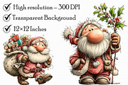 Christmas Pink vintage Santa Clipart, an Illustration by Libby Wishes (Thumbnail 7 of 7)
