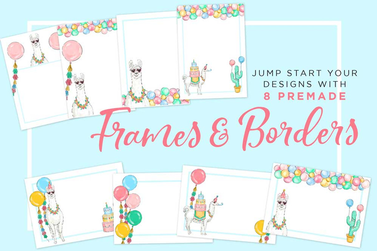 Llama Party Design Elements, an Illustration by Relish Designs (Photo 3 of 5)