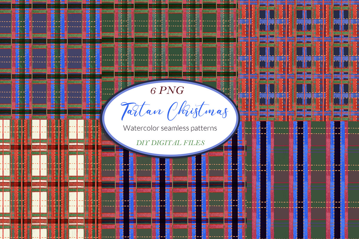 Christmas Tartan Seamless Patterns, a Pattern Graphic by LABFcreations (Photo 6 of 6)