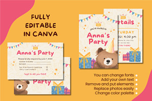 Birthday Party Canva Invitation