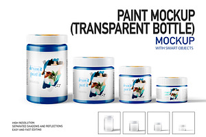 PAINT MOCKUP (TRANSPARENT BOTTLE)