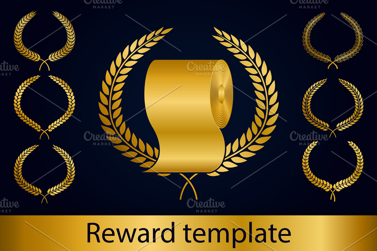 Golden Reward Wreath + Fun Bonus, an Object Graphic by Plaid4You (Photo 1 of 9)
