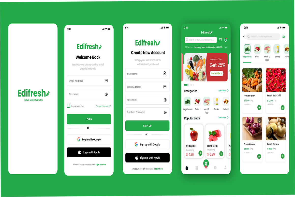 Edifresh - Grocery App Ui Kit, an App Template by NextifyApps (Photo 2 of 4)