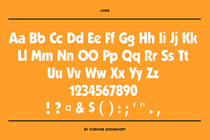 Josie: A Soft Friendly Retro Font