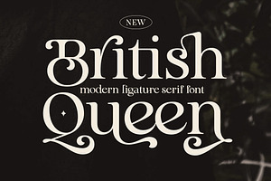 British Queen - Modern Ligature Font