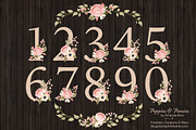 Navy & Blush Floral Numbers, an Illustration by Amanda Ilkov (Thumbnail 2 of 5)
