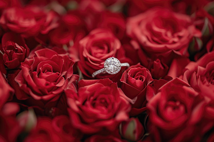 A diamond ring delicately placed on, a Photo by Iftikhar Alam