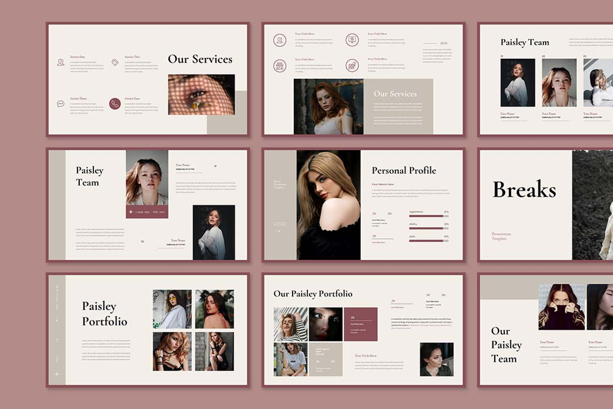 Paisley Presentation Template, a Presentation Template by Analogous Temp (Photo 3 of 5)