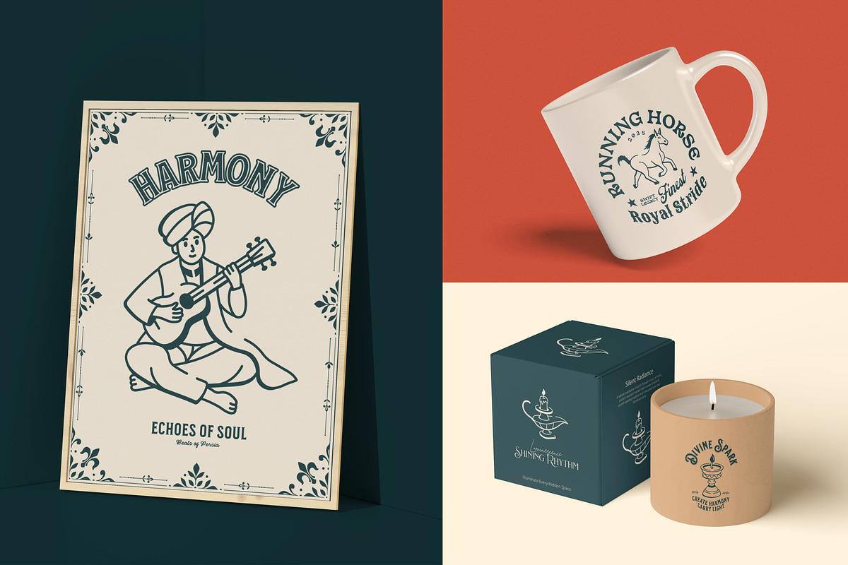 Persian Art Drawing Set, an Outline Icon by Vectors Market (Photo 3 of 8)