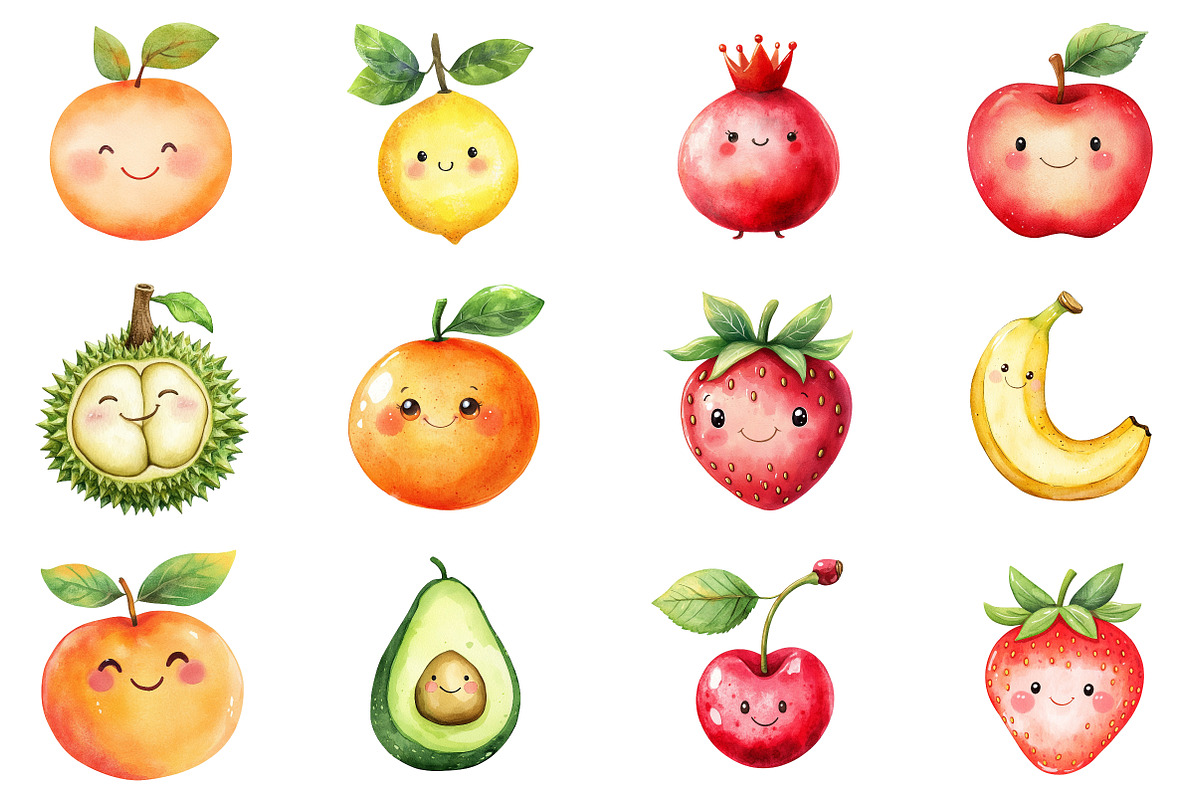 fruit collection Clipart, an Illustration by CitraGraphics (Photo 4 of 5)