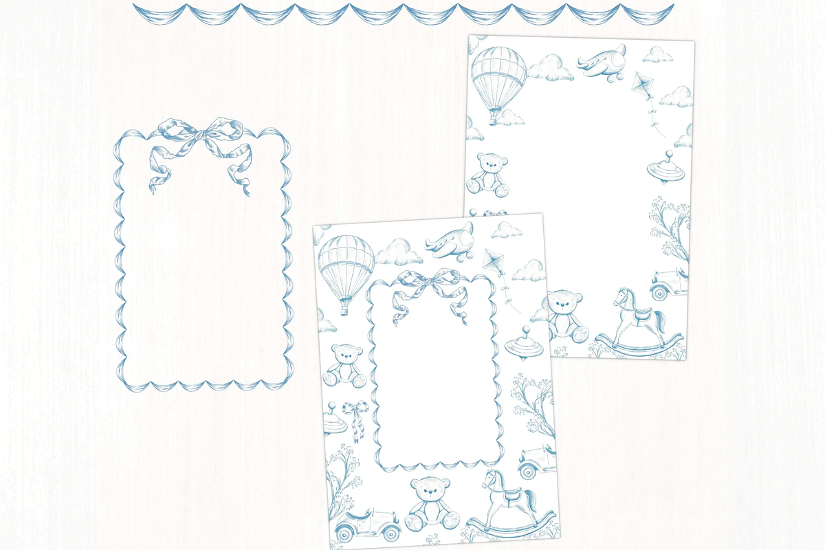 Toile de Jouy Digital Kit – Vintage, an Illustration by Lolytop Studio (Photo 3 of 5)