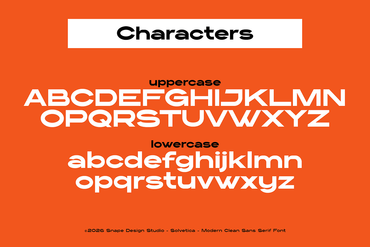 Solvetica – Modern Clean Sans Serif, a Sans Serif Font by Snape Design Studio (Photo 3 of 12)