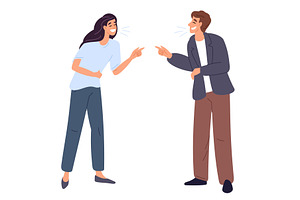 Cheerful man and woman laughing and, a Person Illustration by Vectorbuum