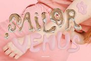 ok cool, metallic bubble font duo, a Font by ana & yvy (Thumbnail 5 of 18)