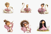 Pink fairy clipart2, an Illustration by CreationArt (Thumbnail 3 of 5)