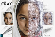 Crayart Photoshop Action, an Action Add-On by Voleshads (Thumbnail 1 of 7)