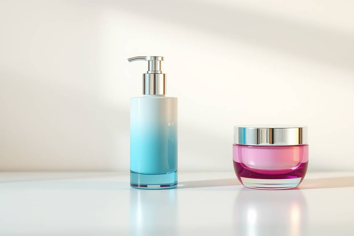 63 Skincare Bottle & Jar Set Mockup, an Advertising Mockup by adenpinkstore (Photo 18 of 25)