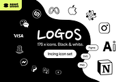 Inking Logos, an Outline Icon by Asset Union (Thumbnail 1 of 15)