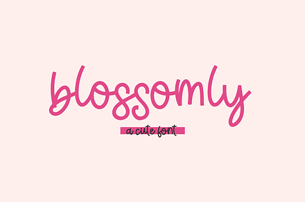 Blossomly Script, a Handwritten Font by Beck McCormick