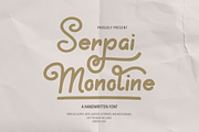 Serpai Monoline | Handwritten Font, a Handwritten Font by gracetype_studio (Thumbnail 1 of 17)