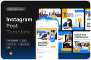 School Admission Instagram Post, a Social Media Template by Annora Studio (Thumbnail 1 of 3)