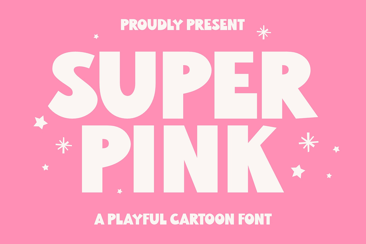 Super Pink - Cartoon Font, a Handwritten Font by Keithzo (Photo 1 of 8)