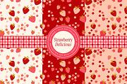 Strawberry Patterns & Clip Art, a Pattern Graphic by Eclectic Anthology (Thumbnail 3 of 12)