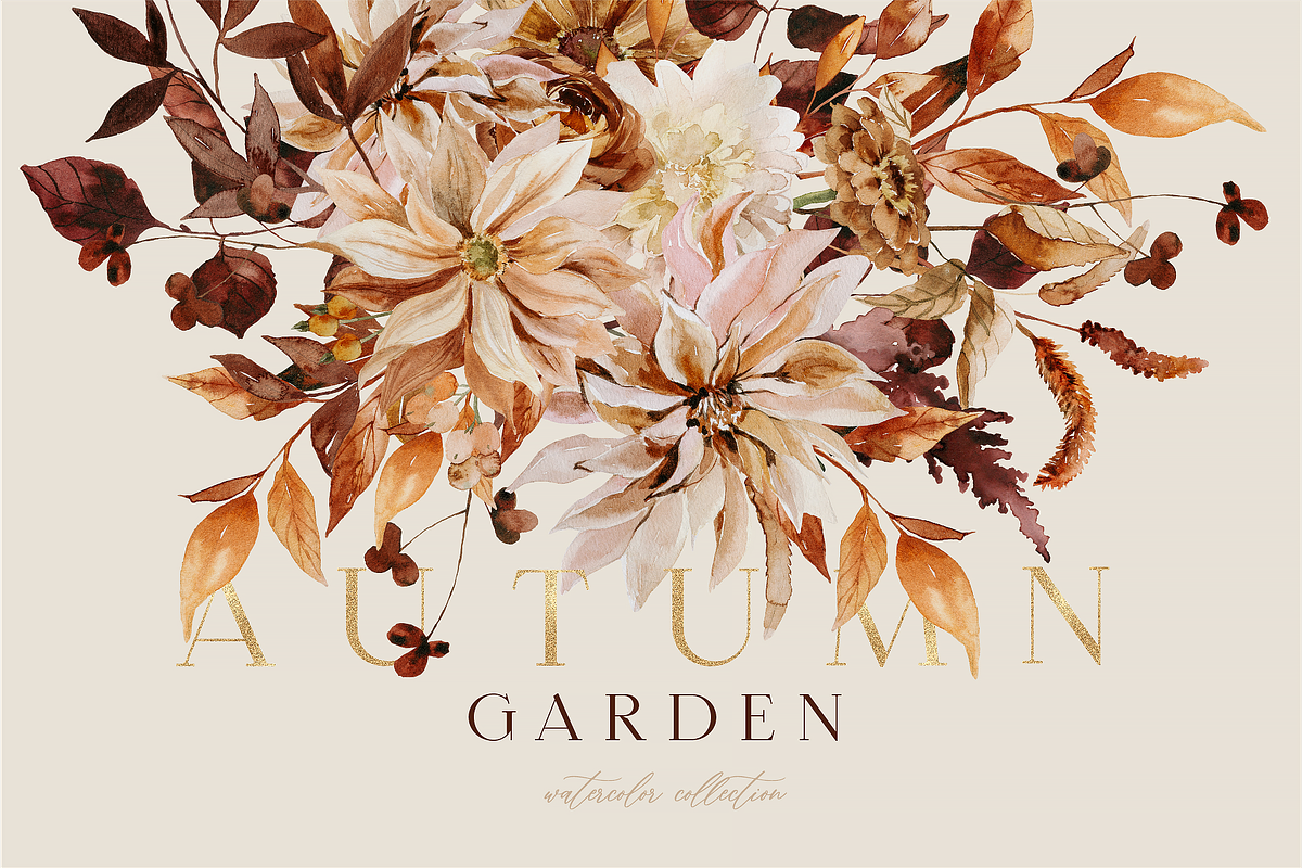 UPDATE! AUTUMN GARDEN collection, a Decorative Illustration by Youksy (Photo 1 of 20)