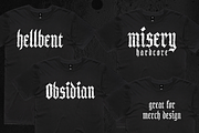 OBSIDIAN - Blackletter with Grit, a Blackletter Font by Mark Richardson (Thumbnail 2 of 3)