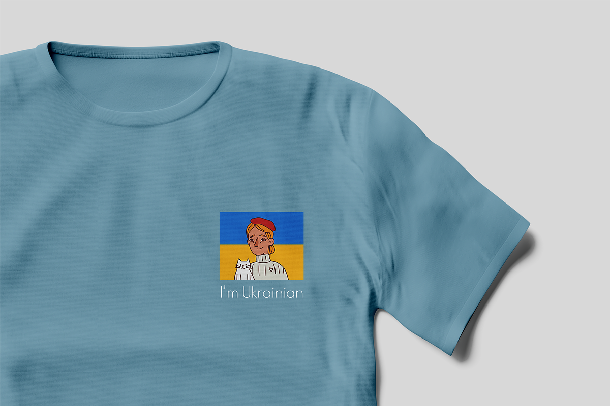 T-shirt: I am Ukrainian [65 avatars], an Illustration by tubik shop (Photo 1 of 3)