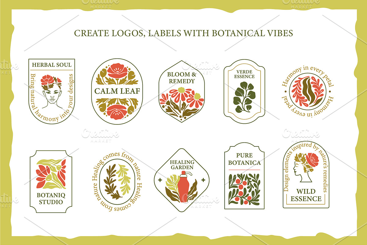 Hand-Drawn Earthy Wildflowers Kit, a Pattern Graphic by Lettering_Logo (Photo 5 of 17)