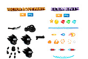 Shadow Ninja  2D Game Character Spri, an Illustration by DionArtworks (Thumbnail 2 of 3)