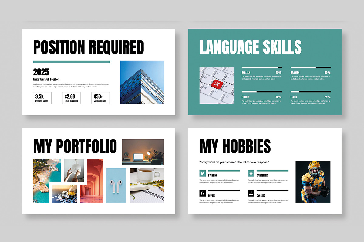 Professional Resume Presentation, a Presentation Template by MightyDesign (Photo 4 of 8)