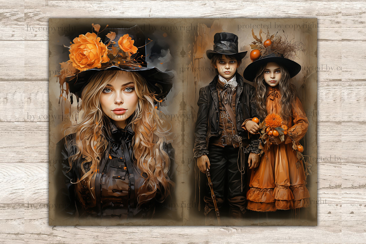 Victorian Autumn Junk Journal Pages, a Person Illustration by GlamArtZhanna (Photo 6 of 9)