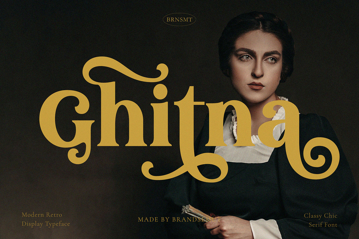 Ghitna - Retro Serif Font, a Serif Font by BrandSemut (Photo 1 of 10)
