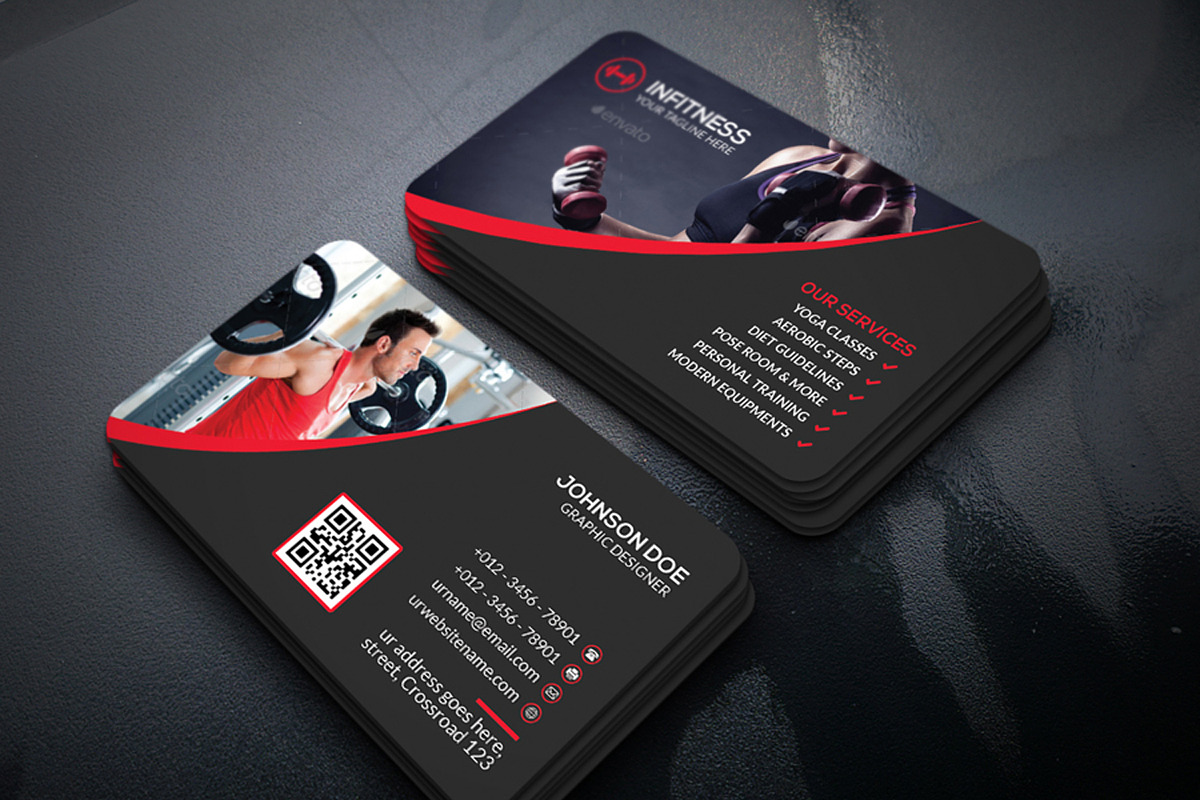 Fitness Business Card, a Business Card Template by Creative_Arts (Photo 3 of 4)