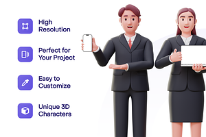 Jobly Businessman 3D Characters