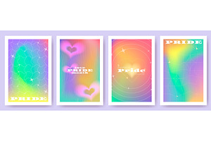 Card with iridescent gradient, an Illustration by art PVP - market