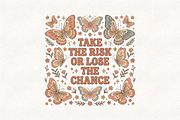 Boho Retro Butterfly PNG Sublimation, an Object Illustration by CraftArtStudio (Thumbnail 1 of 4)
