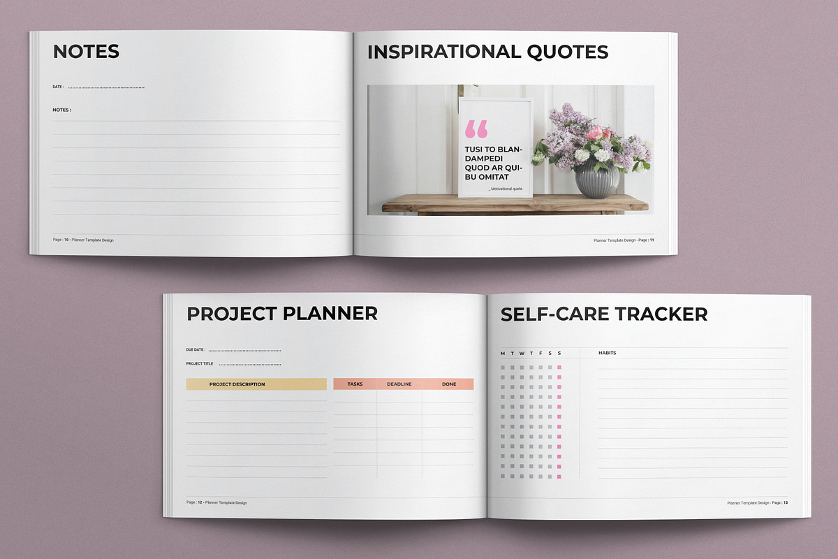 Planner Template Landscape, a Brochure Template by E-Type (Photo 5 of 7)