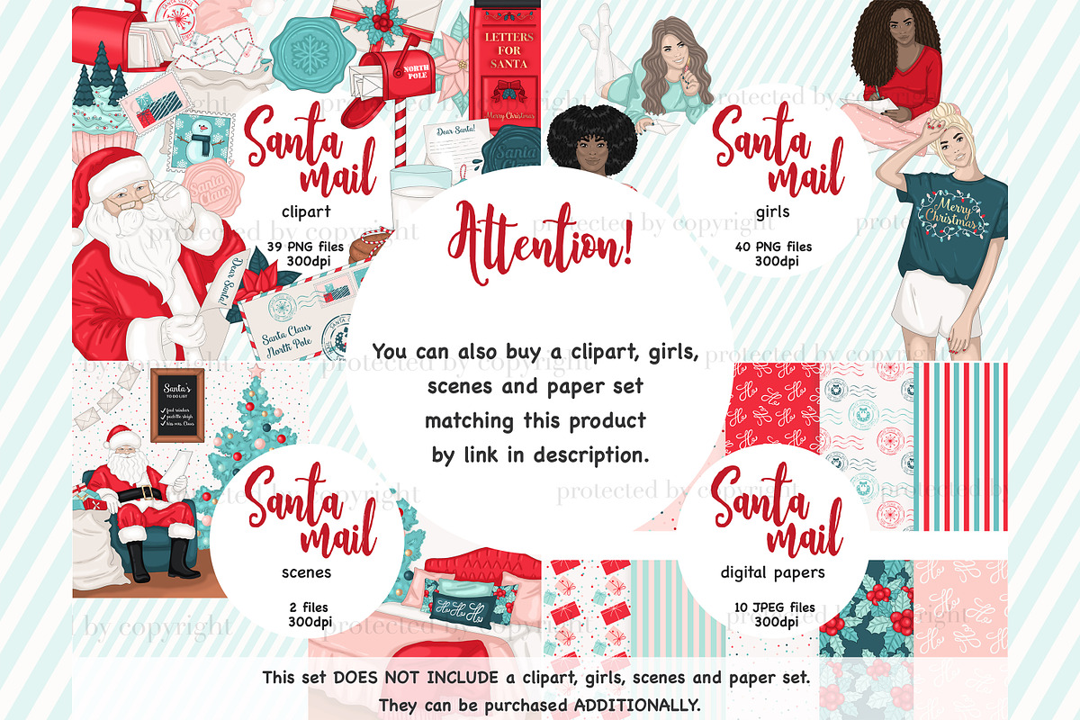 Santa Mail Glitter, a Texture Graphic by GlamArtZhanna (Photo 3 of 3)