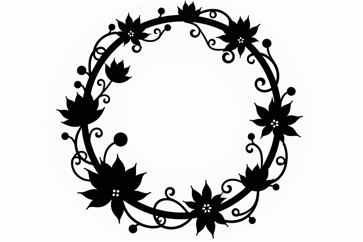 Lotus Floral Wreath Bundle, an Illustration by hafijul (Photo 4 of 9)