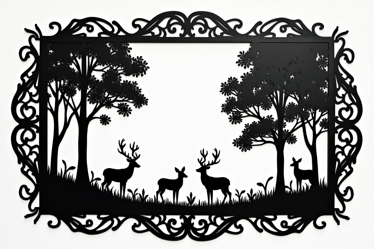 Deer Forest Frame Silhouette Bundle, an Illustration by Designs_River (Photo 2 of 7)