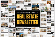 Real Estate Newsletter Template, a Print Template by Designmela01 (Thumbnail 1 of 10)
