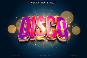 Retro Disco Party 3D Text Effect, an Action Add-On by Imamul001