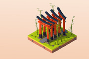 Polygonia Cartoon Low Poly Landmarks, a 3D by Anton Moek (Thumbnail 3 of 7)